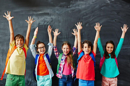 Students raising their hands
