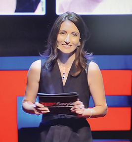 Liat Rabinovici on the TEDxSavyon stage